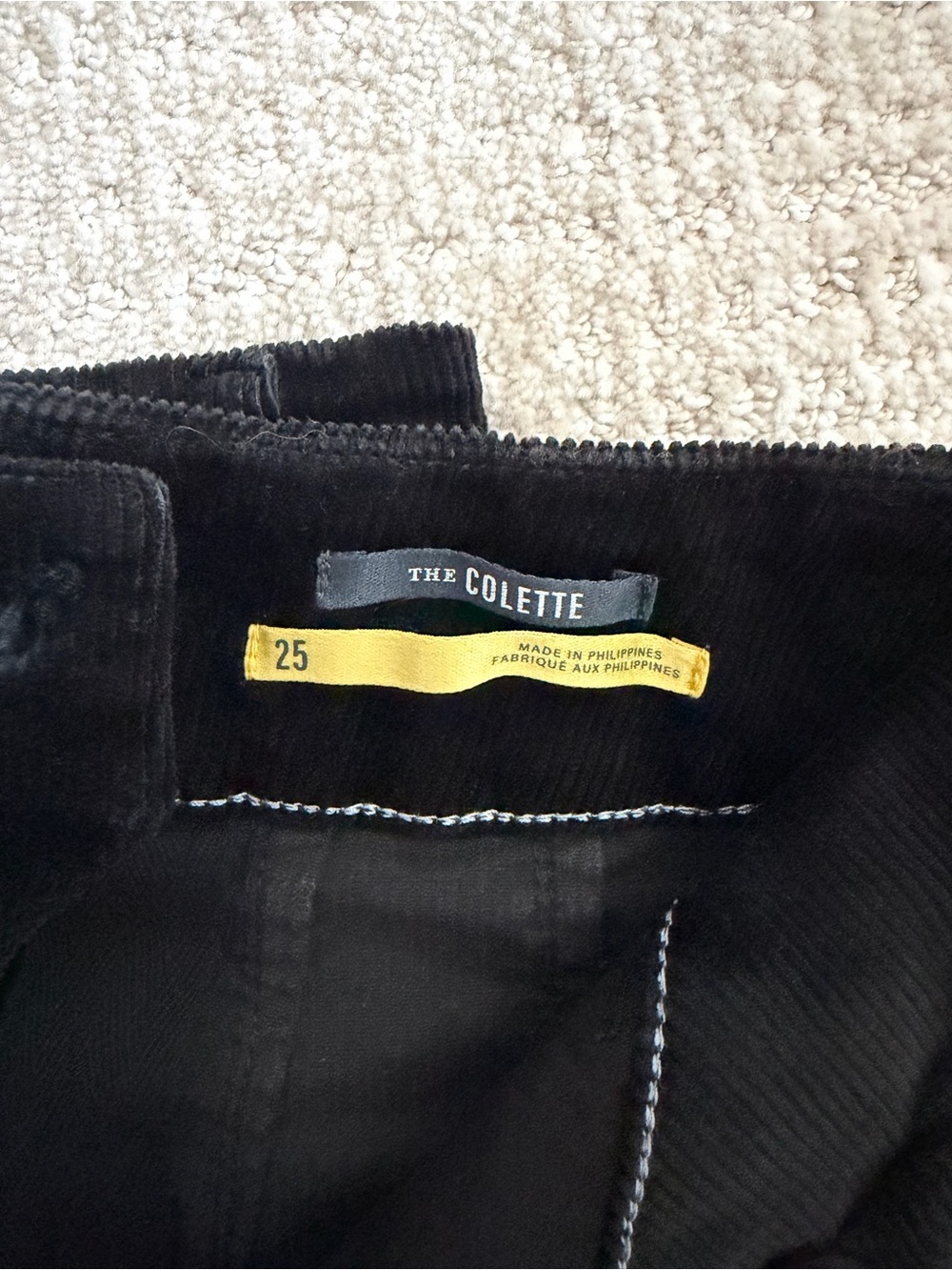 Maeve Black Corduroy Cropped Pants